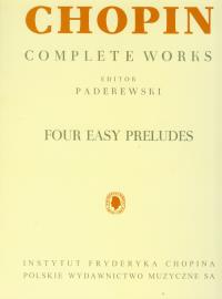 Okładka książki Chopin Complete Works Cztery łatwe preludia