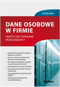 Dane osobowe w firmie. Autor: Kępa Leszek. Dobreksiazki.pl Okładka książki Dane osobowe w firmie