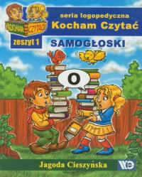 Kocham czytać zeszyt 1. Samogłoski. Autor: Cieszyńska Jagoda. Dobreksiazki.pl Okładka książki Kocham czytać zeszyt 1. Samogłoski