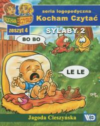 Kocham czytać zeszyt 4. Sylaby 2. Autor: Cieszyńska Jagoda. Dobreksiazki.pl Okładka książki Kocham czytać zeszyt 4. Sylaby 2