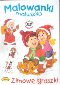 Malowanki maluszka - Zimowe igraszki PASJA. Autor: Opracowanie zbiorowe. Dobreksiazki.pl Okładka książki Malowanki maluszka - Zimowe igraszki PASJA