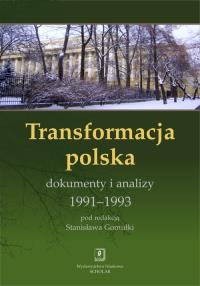 Okładka książki Transformacja polska Dokumnety i analizy 1991 - 1993