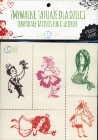 Okładka książki Zmywalne tatuaże dla dzieci - Postaci z bajek