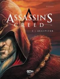 Assassin's Creed. Accipiter tw.. Autor: Eric Corbeyran (scenariusz), Djillali Defali (rys). Dobreksiazki.pl Okładka książki Assassin's Creed. Accipiter tw.
