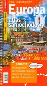 Europa mini atlas samochodowy. Autor: Opracowanie zbiorowe. Dobreksiazki.pl Okładka książki Europa mini atlas samochodowy