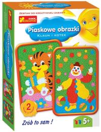 Piaskowe obrazki - Klaun i kotek. Wydawca: Ranok-Creative. Dobreksiazki.pl Opakowanie Piaskowe obrazki - Klaun i kotek