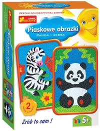 Piaskowe obrazki - Panda i zebra. Wydawca: Ranok-Creative. Dobreksiazki.pl Opakowanie Piaskowe obrazki - Panda i zebra