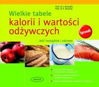 Wielkie tabele kalorii i wartości odżywczych. Autor: Erich Muskat, Ibrahim Elmadfa. Dobreksiazki.pl Okładka książki Wielkie tabele kalorii i wartości odżywczych