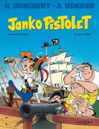 Janko Pistolet. Autor: Albert Uderzo, René Goscinny. Dobreksiazki.pl Okładka książki Janko Pistolet
