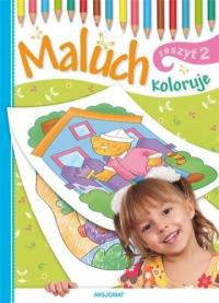 Maluch koloruje zeszyt 2. Autor: Opracowanie zbiorowe. Dobreksiazki.pl Okładka książki Maluch koloruje zeszyt 2