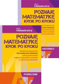 Poznaję matematykę Krok po kroku Podręcznik + Teczka. Autor: Małasiewicz Alicja. Dobreksiazki.pl Okładka książki Poznaję matematykę Krok po kroku Podręcznik + Teczka