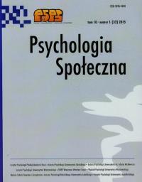 Psychologia społeczna 1/2015. Wydawca: Scholar. Dobreksiazki.pl Opakowanie Psychologia społeczna 1/2015