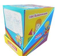 100 Kolorowanek - MIX w display. Autor: Opracowanie zbiorowe. Dobreksiazki.pl Okładka książki 100 Kolorowanek - MIX w display