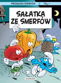 Sałatka ze Smerfów. Autor: Luc Parthoens, Thierry Culliford. Dobreksiazki.pl Okładka książki Sałatka ze Smerfów