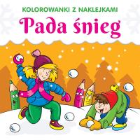 Kolorowanki z naklejkami. Pada śnieg. Autor: Opracowanie zbiorowe. Dobreksiazki.pl Okładka książki Kolorowanki z naklejkami. Pada śnieg