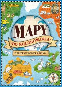Mapy do kolorowania. Autor: Opracowanie zbiorowe. Dobreksiazki.pl Okładka książki Mapy do kolorowania