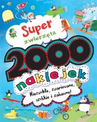 2000 naklejek. Super zwierzęta. Autor: Opracowanie zbiorowe. Dobreksiazki.pl Okładka książki 2000 naklejek. Super zwierzęta
