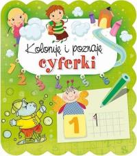 Koloruję i poznaję cyferki. Autor: Opracowanie zbiorowe. Dobreksiazki.pl Okładka książki Koloruję i poznaję cyferki