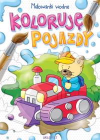 Malowanki wodne. Koloruję pojazdy. Autor: Opracowanie zbiorowe. Dobreksiazki.pl Okładka książki Malowanki wodne. Koloruję pojazdy
