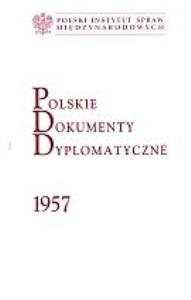Okładka książki Polskie Dokumenty Dyplomatyczne 1957