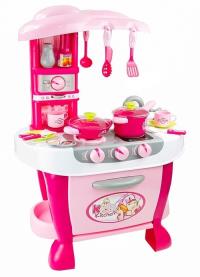Kuchnia Kitchen Set 31 elementów Światło Dźwięk różowa. Wydawca: Lean Toys. Dobreksiazki.pl Opakowanie Kuchnia Kitchen Set 31 elementów Światło Dźwięk różowa