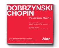 Dobrzyński Chopin Koncerty Fortepianowe. Autor: Rzeszów Philharmonic Orchestra, Jerzy Sterczewski, Adam Natanek. Dobreksiazki.pl Okładka książki Dobrzyński Chopin Koncerty Fortepianowe