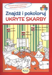 Znajdź i pokoloruj ukryte skarby. Autor: Anastasia Zanoncelli. Dobreksiazki.pl Okładka książki Znajdź i pokoloruj ukryte skarby