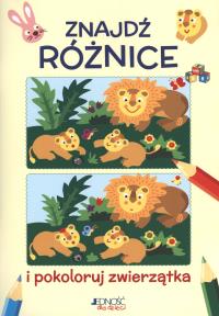 Znajdź różnice i pokoloruj zwierzątka. Autor: Anastasia Zanoncelli. Dobreksiazki.pl Okładka książki Znajdź różnice i pokoloruj zwierzątka