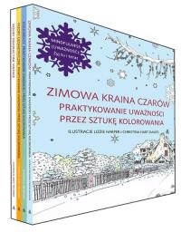 PAKIET Zimowa kraina czarów, Krajobrazy, Wzory geometryczne, Wzory dekoracyjne vintage. Autor: Opracowanie zbiorowe. Dobreksiazki.pl Okładka książki PAKIET Zimowa kraina czarów, Krajobrazy, Wzory geometryczne, Wzory dekoracyjne vintage