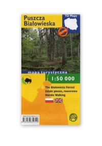 Puszcza Białowieska, 1:50 000. Wydawca: Agencja TD. Dobreksiazki.pl Opakowanie Puszcza Białowieska, 1:50 000