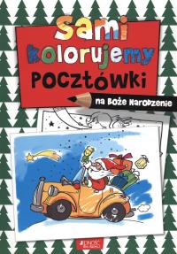 Sami kolorujemy pocztówki na Boże Narodzenie. Autor: MARCIN PIWOWARSKI. Dobreksiazki.pl Okładka książki Sami kolorujemy pocztówki na Boże Narodzenie