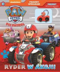 Psi Patrol. Pojazdy specjalne. Część 3. Ryder w akcji. Autor: Opracowanie zbiorowe. Dobreksiazki.pl Okładka książki Psi Patrol. Pojazdy specjalne. Część 3. Ryder w akcji