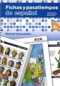 Fichas y pasatiempos de espanol A1. Autor: Martín Bosque Adelaida, Seseña GómezMarta, Olea Ximena Miranda. Dobreksiazki.pl Okładka książki Fichas y pasatiempos de espanol A1