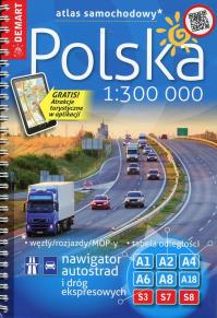 Polska Atlas samochodowy 1:300 000. Autor: Opracowanie zbiorowe. Dobreksiazki.pl Okładka książki Polska Atlas samochodowy 1:300 000