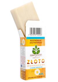 Powrót do Natury Mydło ze złotem monojonowym i wodą utlenioną 100g. Producent: Powrót do Natury. Dobreksiazki.pl Zdjęcie produktu Powrót do Natury Mydło ze złotem monojonowym i wodą utlenioną 100g