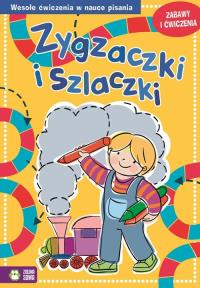 Okładka książki Zygzaczki i szlaczki. Zabawy i ćwiczenia. Żółte
