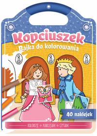 Bajka do kolorowania. Kopciuszek. Autor: Opracowanie zbiorowe. Dobreksiazki.pl Okładka książki Bajka do kolorowania. Kopciuszek