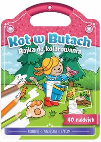 Bajka do kolorowania. Kot w butach. Autor: Opracowanie zbiorowe. Dobreksiazki.pl Okładka książki Bajka do kolorowania. Kot w butach