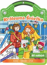 Bajka do kolorowania. Królewna Śnieżka. Autor: Opracowanie zbiorowe. Dobreksiazki.pl Okładka książki Bajka do kolorowania. Królewna Śnieżka
