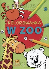Kolorowanka Zwierzęta w zoo. Autor: Opracowanie zbiorowe. Dobreksiazki.pl Okładka książki Kolorowanka Zwierzęta w zoo