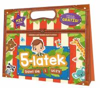 5-latek bawi się i uczy. Edukacyjna teczka dla pięciolatka. Autor: Opracowanie zbiorowe. Dobreksiazki.pl Okładka książki 5-latek bawi się i uczy. Edukacyjna teczka dla pięciolatka