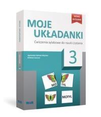 Moje układanki 3. Ćwiczenia sylabowe do nauki czytania. Autor: Agnieszka Fabisiak-Majcher, Elżbieta Ławczys. Dobreksiazki.pl Okładka książki Moje układanki 3. Ćwiczenia sylabowe do nauki czytania