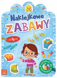 Naklejkowe zabawy od 4 lat. Łamigłówki dla przedszkolaka. Autor: Opracowanie zbiorowe. Dobreksiazki.pl Okładka książki Naklejkowe zabawy od 4 lat. Łamigłówki dla przedszkolaka
