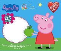 Peppa Pig.Teczka z rączką z 125 naklejkami WIELKOROTNEGO UŻYTKU. Autor: Opracowanie zbiorowe. Dobreksiazki.pl Okładka książki Peppa Pig.Teczka z rączką z 125 naklejkami WIELKOROTNEGO UŻYTKU