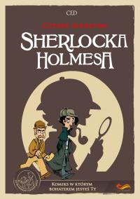 Cztery śledztwa Sherlocka Holmesa Komiks paragrafowy. Autor: Shuky Shuky. Dobreksiazki.pl Okładka książki Cztery śledztwa Sherlocka Holmesa Komiks paragrafowy