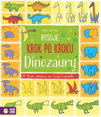 Rysuję krok po kroku Dinozaury. Autor: Opracowanie zbiorowe. Dobreksiazki.pl Okładka książki Rysuję krok po kroku Dinozaury