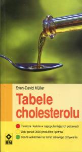 Tabele cholesterolu. Autor: Muller Sven-David. Dobreksiazki.pl Okładka książki Tabele cholesterolu