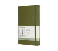 Kalendarz tygodniowy Moleskine 12M L, twarda oprawa, oliwkowy. Autor: -. Dobreksiazki.pl Okładka książki Kalendarz tygodniowy Moleskine 12M L, twarda oprawa, oliwkowy