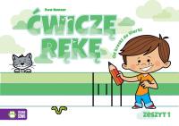 Ćwiczę rękę. Zeszyt 1. Autor: Ewa Hauzer, Marcin Franczak. Dobreksiazki.pl Okładka książki Ćwiczę rękę. Zeszyt 1