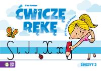 Ćwiczę rękę. Zeszyt 2. Autor: Ewa Hauzer, Marcin Franczak. Dobreksiazki.pl Okładka książki Ćwiczę rękę. Zeszyt 2